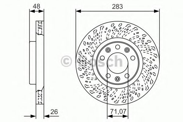 BOSCH Brake Disc 11610655 - BOSCH