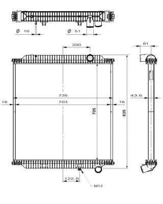 NRF Radiator, engine cooling 11543378 - NRF