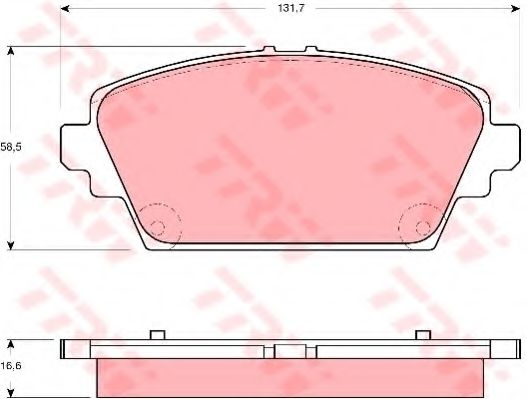 TRW Brake Pad Set, disc brake 3565205 - TRW