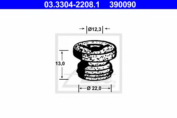 ATE Plug, brake fluid reservoir 10121578 - ATE
