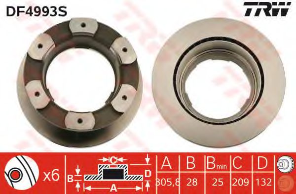 TRW Brake Disc 10712303 - TRW