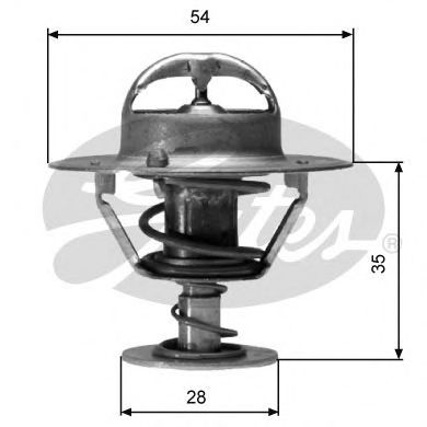 GATES Thermostat, coolant 11421754 - GATES