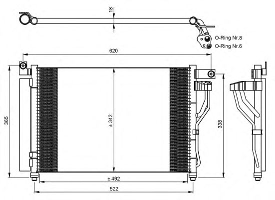 NRF Condenser, air conditioning 11542220 - NRF