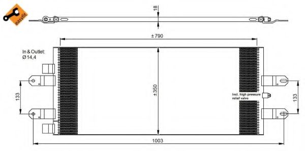 NRF Condenser, air conditioning 11541738 - NRF