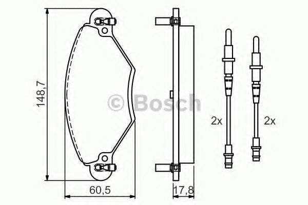 BOSCH Brake Pad Set, disc brake 10105011 - BOSCH