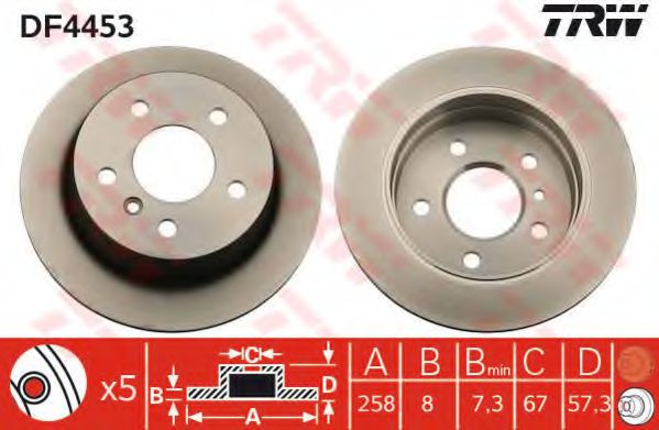 TRW Brake Disc 10704285 - TRW