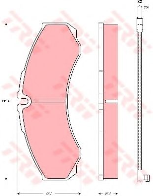 TRW Brake Pad Set, disc brake 10703497 - TRW