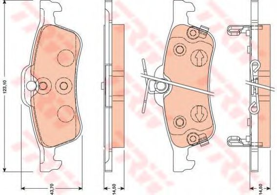 TRW Brake Pad Set, disc brake 10699556 - TRW
