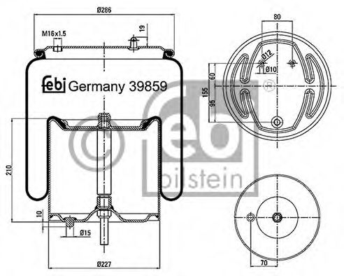 FEBI BILSTEIN Bellow, air suspension 11588629 - FEBI BILSTEIN