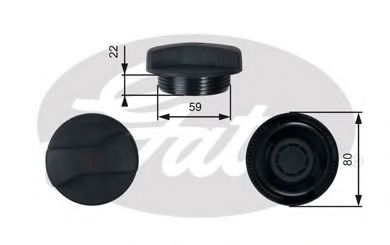 GATES Sealing Cap, coolant tank 11721514 - GATES