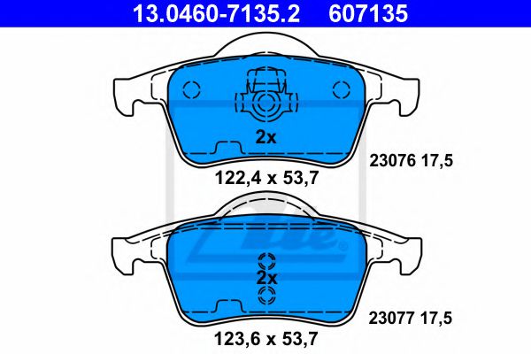 ATE Brake Pad Set, disc brake 10123293 - ATE