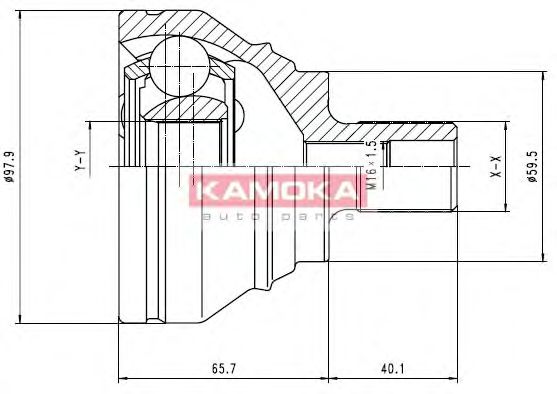 KAMOKA Joint Kit, drive shaft 12632272 - KAMOKA