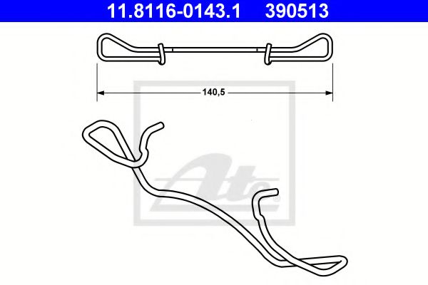 ATE Spring, brake caliper 10122360 - ATE