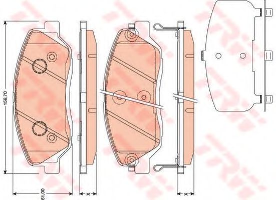 TRW Brake Pad Set, disc brake 10704238 - TRW