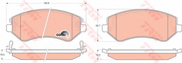 TRW Brake Pad Set, disc brake 10702995 - TRW