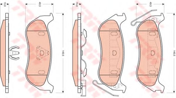 TRW Brake Pad Set, disc brake 10705220 - TRW