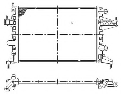 NRF Radiator, engine cooling 11543342 - NRF
