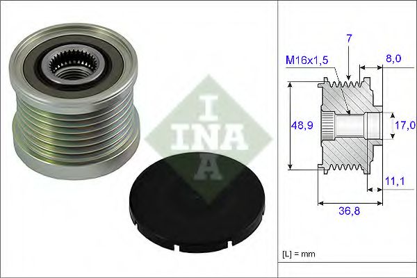 INA Alternator Freewheel Clutch 11679863 - INA