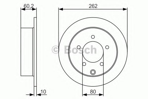 BOSCH Brake Disc 10937630 - BOSCH