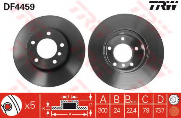 TRW Brake Disc 10707740 - TRW