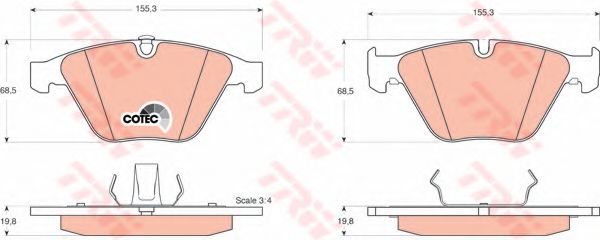 TRW Brake Pad Set, disc brake 10676874 - TRW