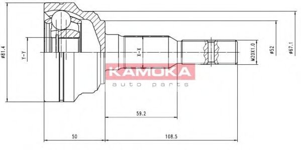 KAMOKA Joint Kit, drive shaft 12632249 - KAMOKA