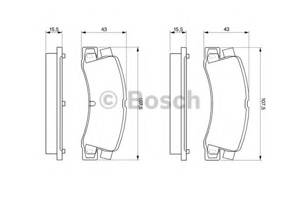 BOSCH Brake Pad Set, disc brake 10104918 - BOSCH