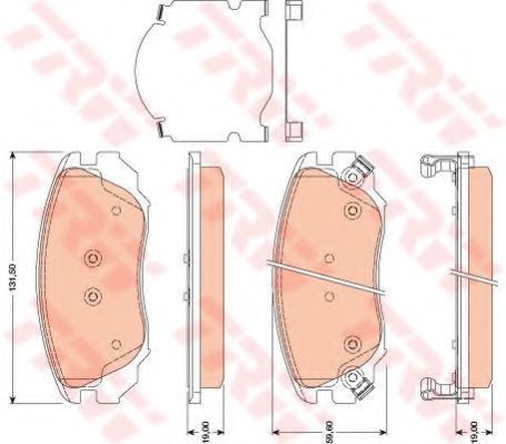 TRW Brake Pad Set, disc brake 10703916 - TRW