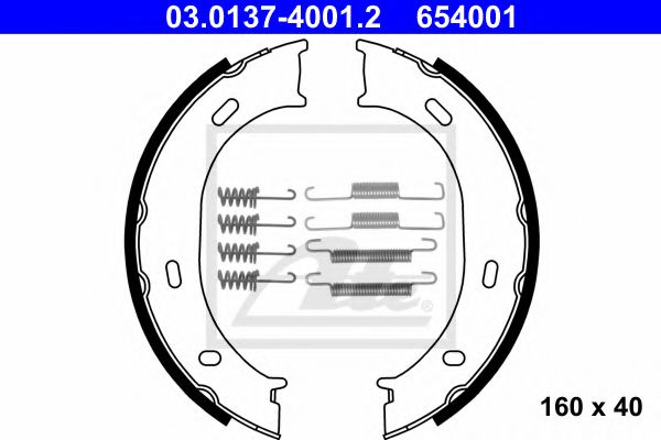 ATE Brake Shoe Set, parking brake 10120745 - ATE