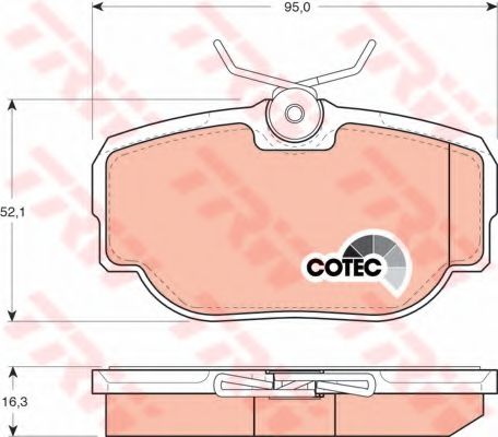 TRW Brake Pad Set, disc brake 10699487 - TRW