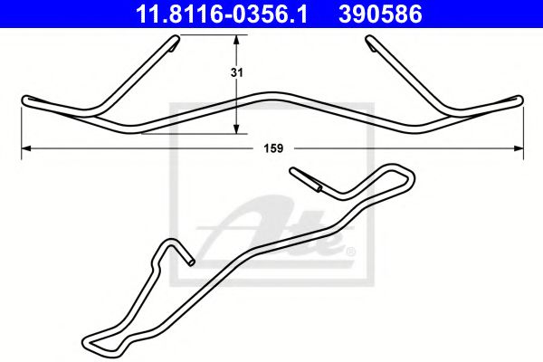 ATE Spring, brake caliper 10321979 - ATE