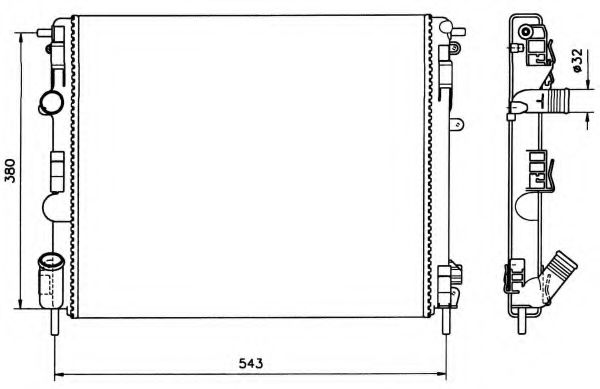 NRF Radiator, engine cooling 11426157 - NRF