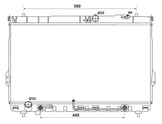 NRF Radiator, engine cooling 11543814 - NRF