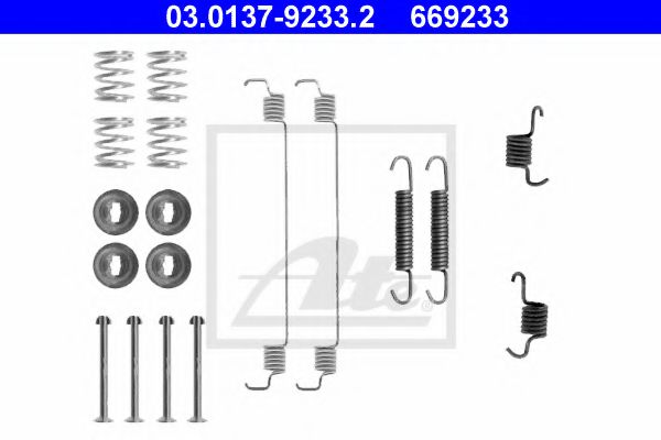 ATE Accessory Kit, brake shoes 10120871 - ATE