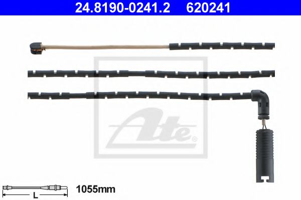 ATE Warning Contact, brake pad wear 10126837 - ATE