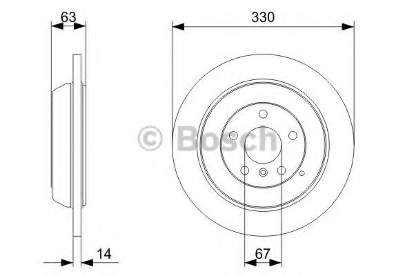 BOSCH Brake Disc 10330858 - BOSCH