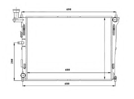NRF Radiator, engine cooling 11544357 - NRF