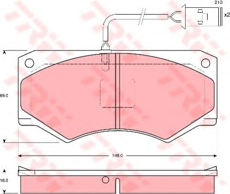 TRW Brake Pad Set, disc brake 10704446 - TRW