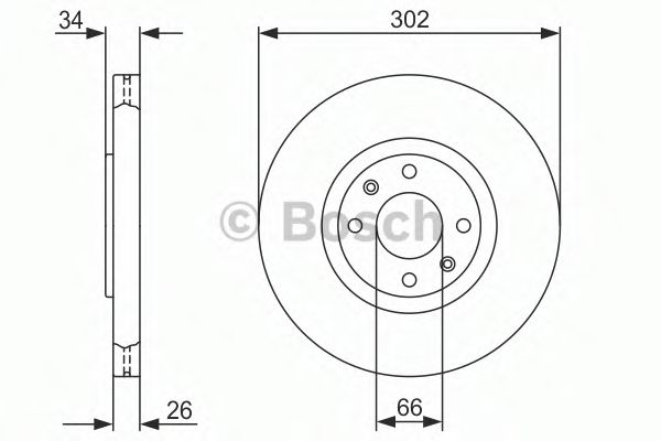 BOSCH Brake Disc 10225613 - BOSCH