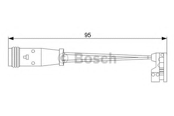 BOSCH Warning Contact, brake pad wear 10107093 - BOSCH