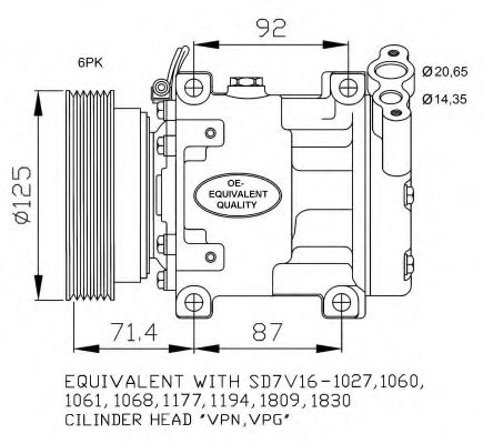 NRF Compressor, air conditioning 11541477 - NRF
