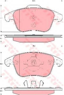 TRW Brake Pad Set, disc brake 10702584 - TRW