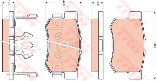 TRW Brake Pad Set, disc brake 10701263 - TRW