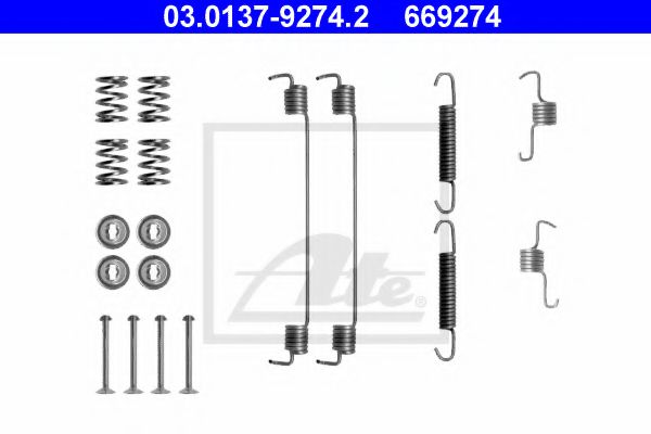 ATE Accessory Kit, brake shoes 10120909 - ATE