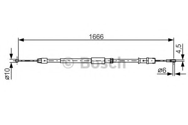 BOSCH Cable Pull, parking brake 10258676 - BOSCH