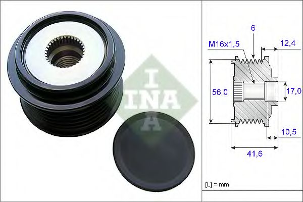 INA Alternator Freewheel Clutch 11679921 - INA