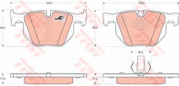 TRW Brake Pad Set, disc brake 4701225 - TRW