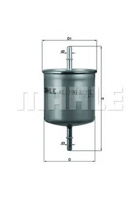 MAHLE Fuel filter 11663620 - MAHLE