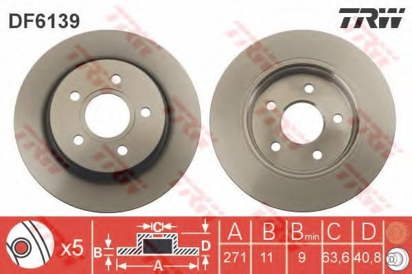 TRW Brake Disc 10766742 - TRW
