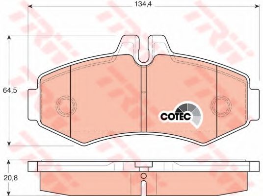 TRW Brake Pad Set, disc brake 10699791 - TRW
